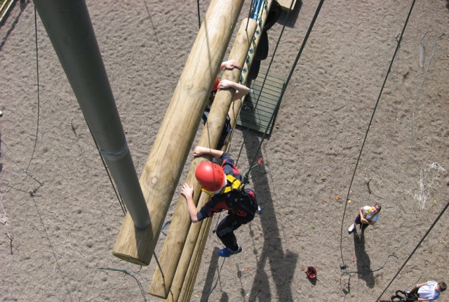 From high up